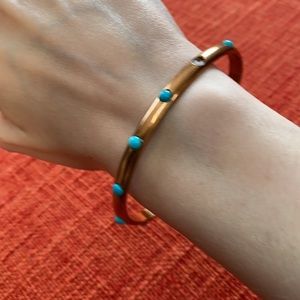 🖤 Anna Sheffield Turquoise Stone Bangle Bracelet
